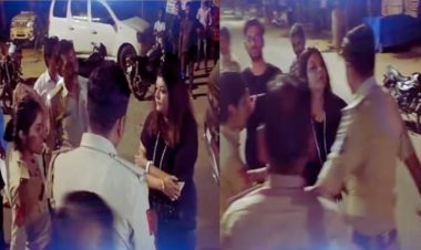 Vadodara Viral Video : शराब के नशे में धुत महिला ने पुलिस को जड़े थप्पड़, केस दर्ज 