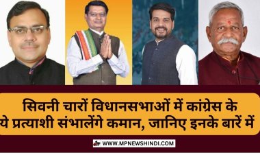 MP Assembly Election 2023:  सिवनी चारों विधानसभाओं में कांग्रेस के ये प्रत्याशी संभालेंगे कमान, जानिए इनके बारें में