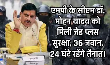 MP के CM डॉ. मोहन यादव को मिली जेड प्लस सुरक्षा, 36 जवान, 24 घंटे रहेंगे तैनात।